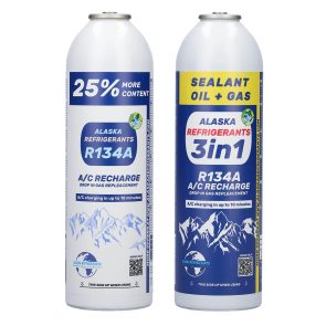 Alaska Refrigerants 3in1 R134a helyettesítő klímagáz, PAG 100 olajjal és tömítővel + R134a helyettesítő klímagáz